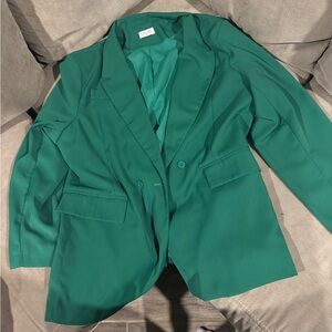 Pink Lily Kelly green blazer EUC 3x